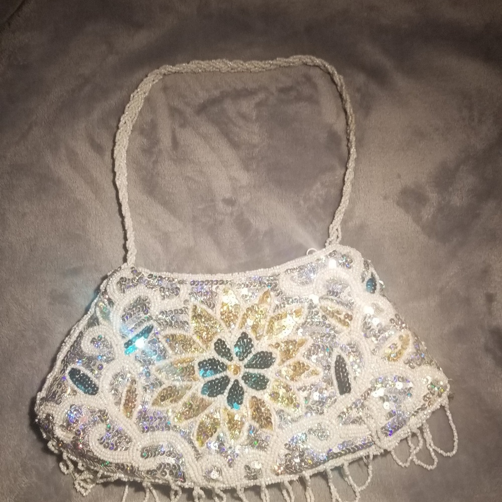 Vintage sequin and beads purse